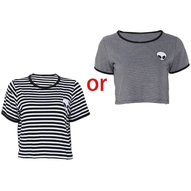 Áo Thun Tay Ngắn Cổ Tròn In Họa Tiết Hoạt Hình Thời Trang Mùa Hè Cho Nữ