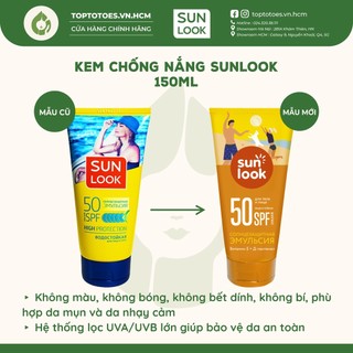 Kem chống nắng Sunlook SPF50 chống nước, chống nắng phổ rộng cho mặt và cơ thể