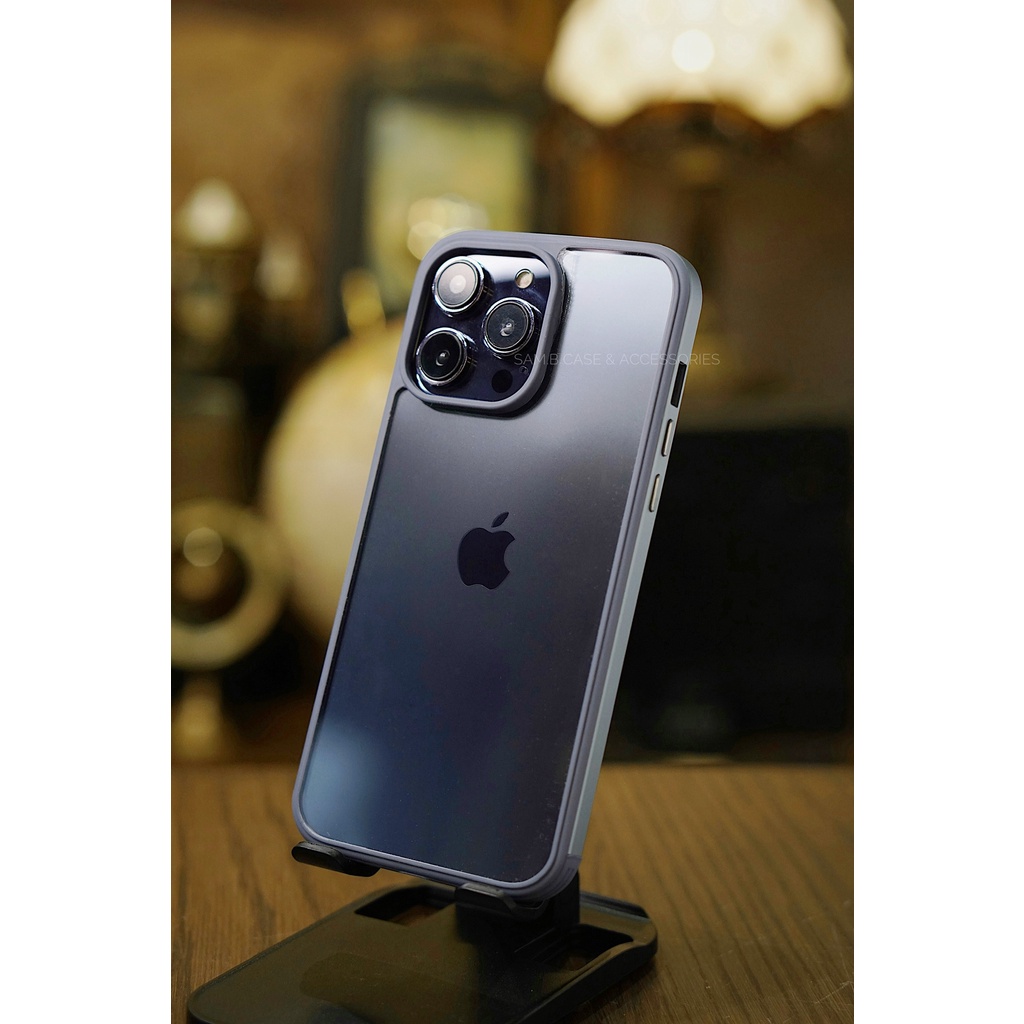 Ốp Lưng Sulada Viền Kim Loại Mặt Lưng Trong cho iPhone 14/ 14 Plus/ 14 Pro/ 14 Pro Max - Hàng Chính Hãng