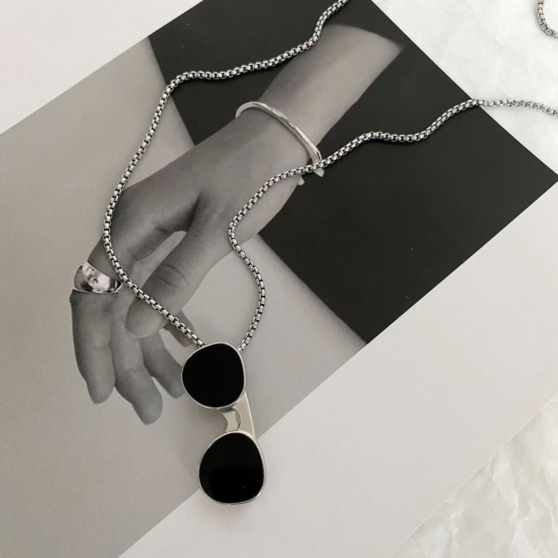 Vòng cổ Mặt Kính Mát Không Phai Phong Cách Punk Cá Tính