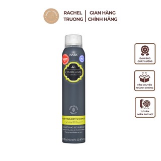 Dầu Gội Khô Hask Charcoal Làm Sạch Tóc Dầu Bằng Than Hoạt Tính 122g - Hàng Úc