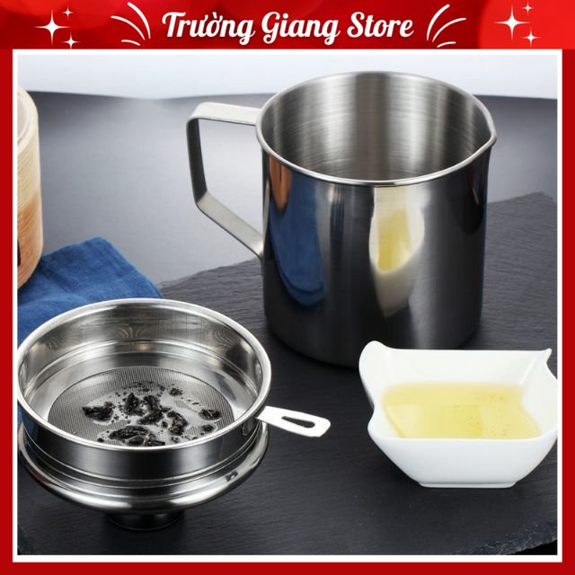 Ca Lọc Dầu Inox Cao Cấp Không Gỉ, Sáng Bóng, An Toàn Cho Sức Khỏe