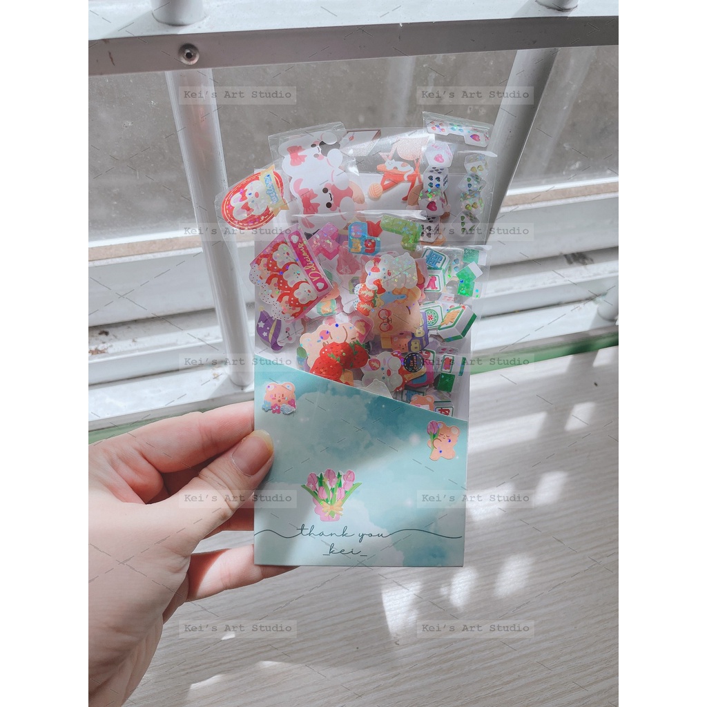 ĐOẠN TAPE CHIẾT ~15CM -  Các mẫu pet tape sticker trang trí toploader, sổ, văn phòng phẩm nhỏ xinh