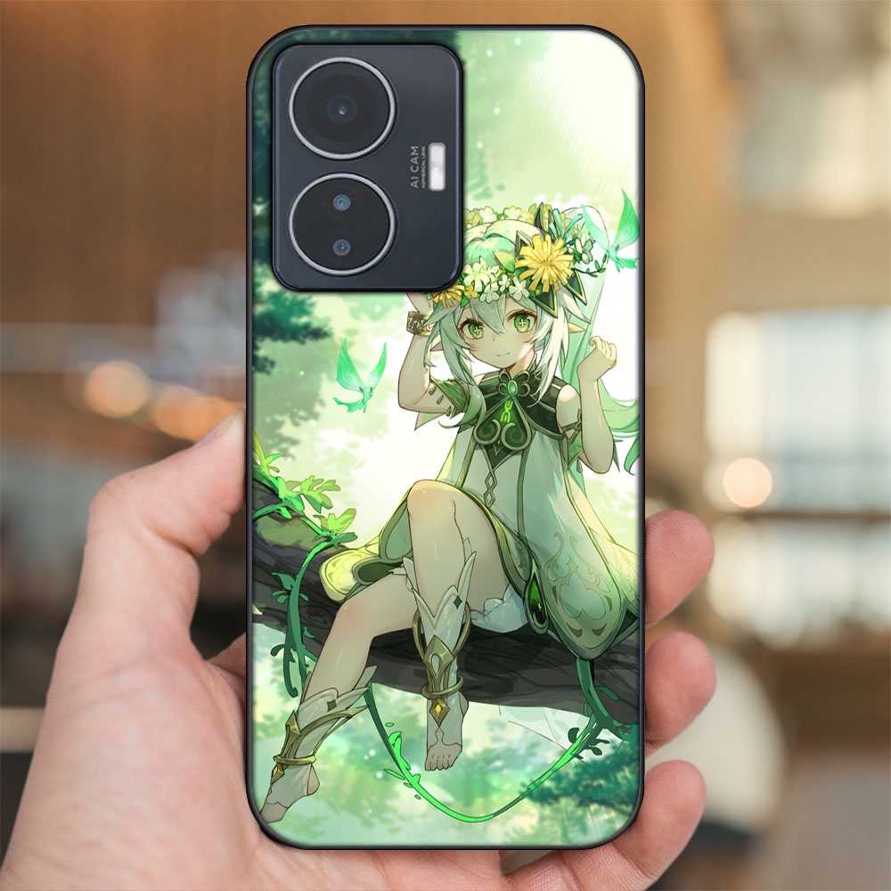 Ốp lưng Vivo Y55 2022 viền đen in hình Nahida Genshin Impact