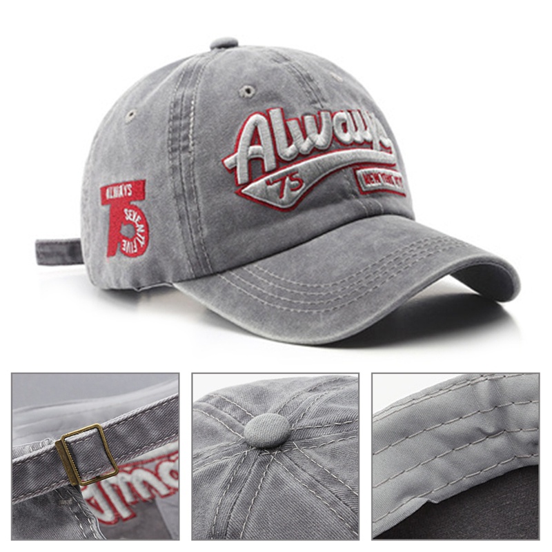 Ygt Mũ Lưỡi Trai Cotton Thêu Chữ Always New York Phong Cách Vintage