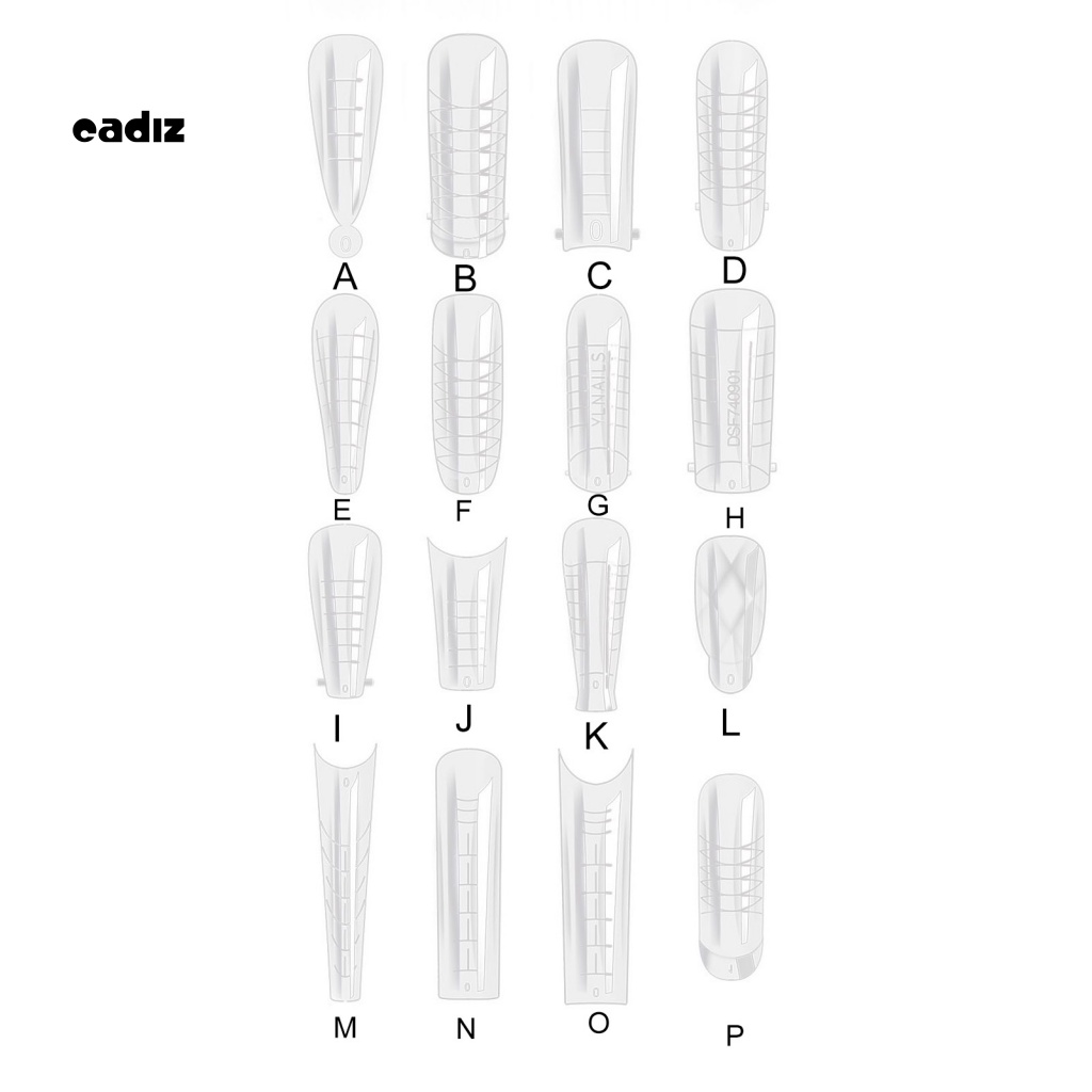 Set 60 Miếng Dán Móng Tay Bằng Nhựa Trong Suốt Tháo Rời Được Tiện Lợi