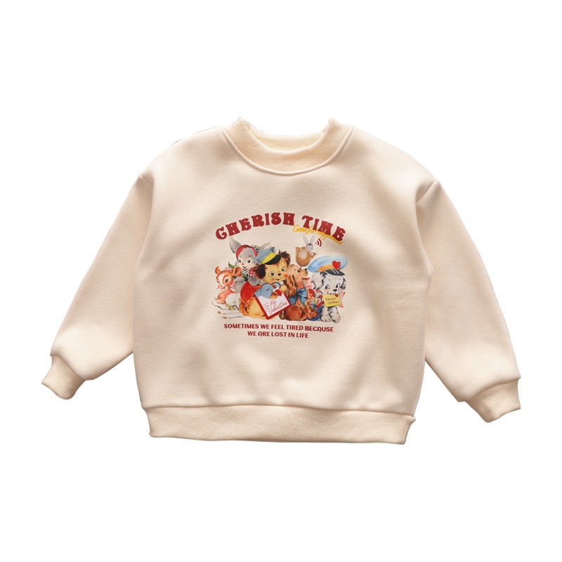 Áo Nỉ Mềm Mại Thời Trang Thu Đông Cho Bé Gái 2-8 Tuổi