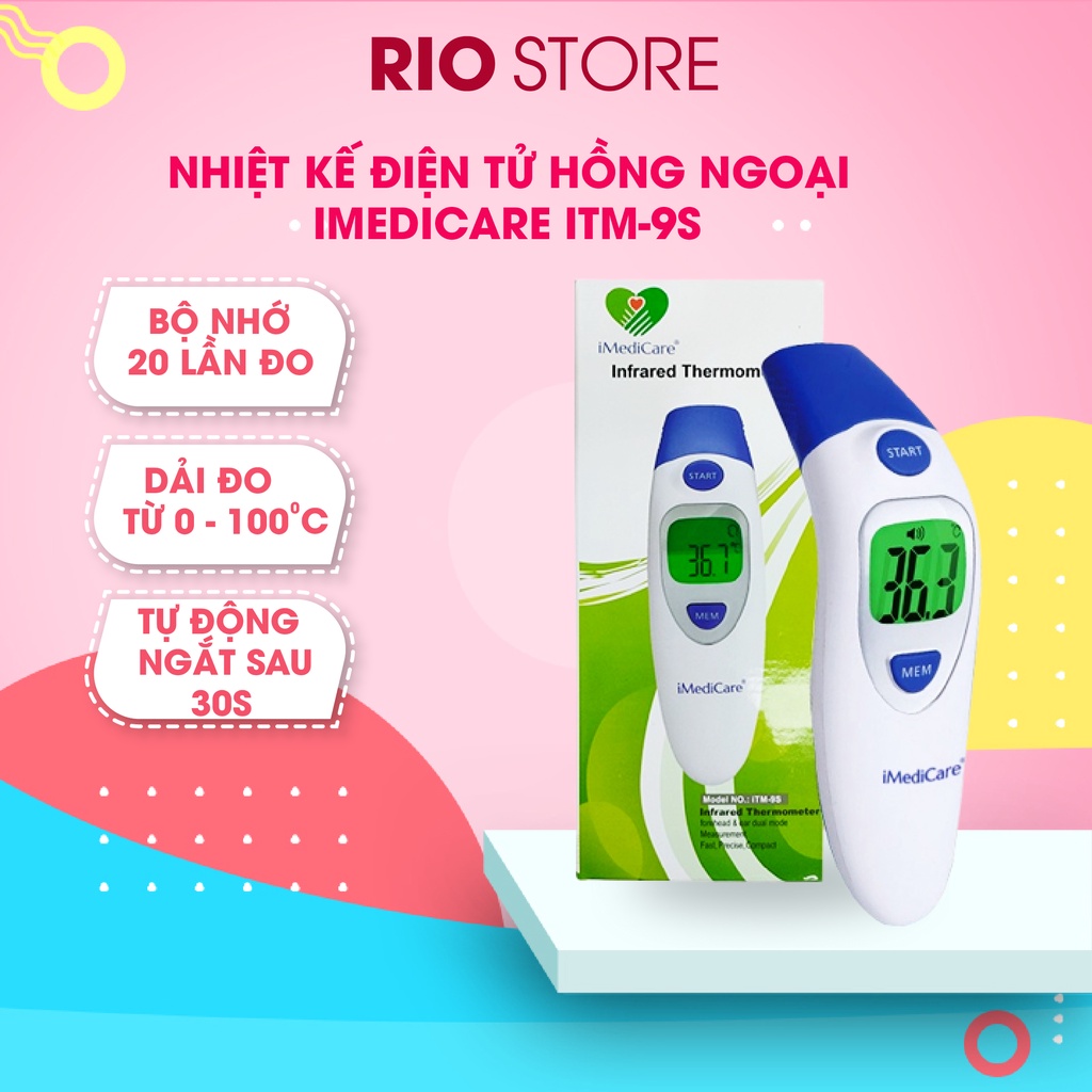 Nhiệt kế điện tử hồng ngoại iMediCare iTM-9S sử dụng sensor hồng ngoại thế hệ mới nhất của Đức với độ chính xác cao