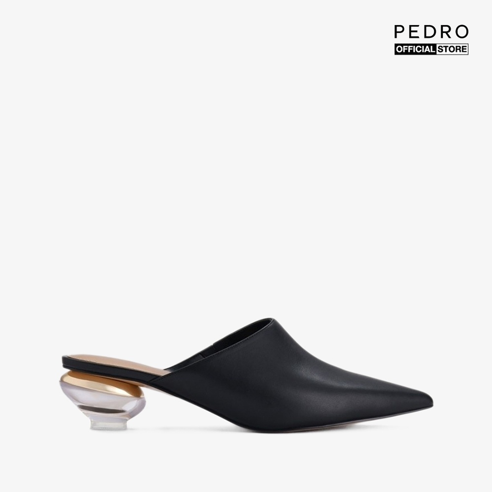 PEDRO - Giày cao gót mũi nhọn hở gót Leather Mules PW1-26220048-01