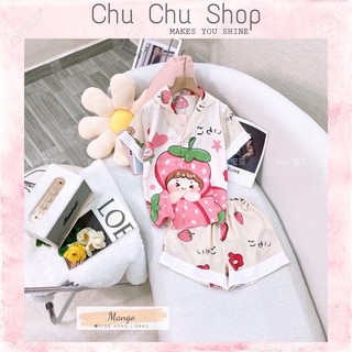 Đồ bộ mặc nhà pijama boo lụa mango mềm mát freesize form đùi hoả tốc hcm