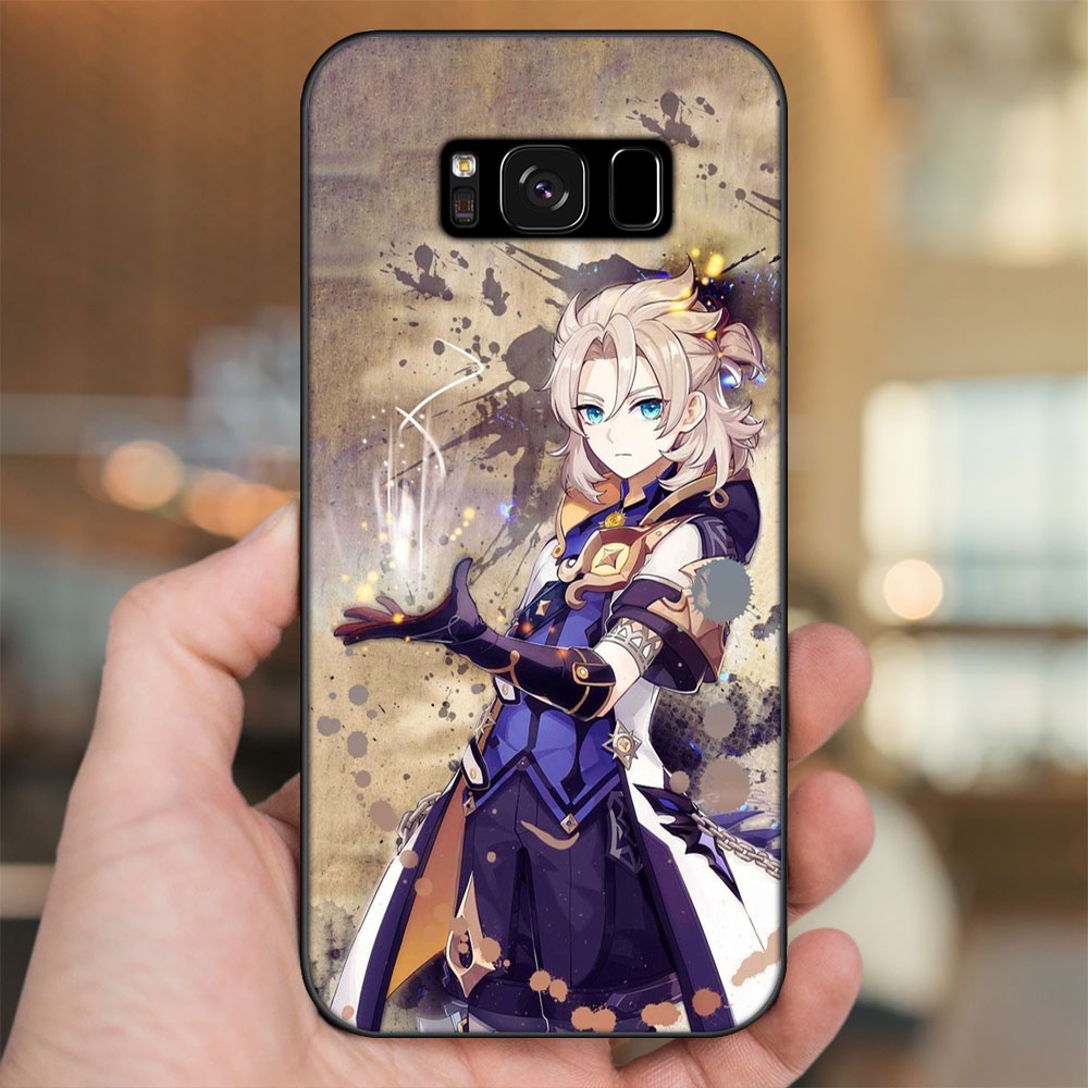 Ốp lưng Samsung S8, S8 Plus viền đen in hình Albedo Genshin Impact
