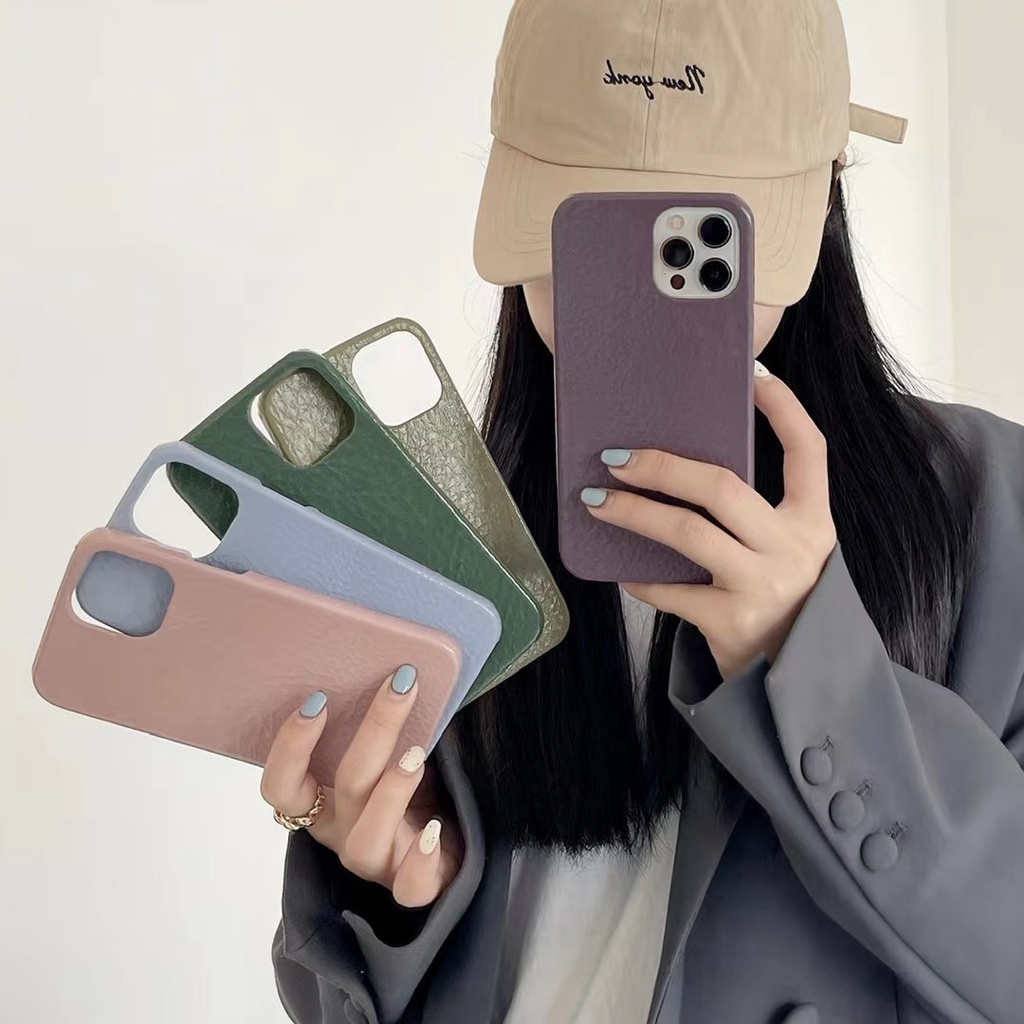 Ốp Điện Thoại Da Mềm Đơn Giản Chất Lượng Cao Cho iPhone 14 13 12 11 Pro Max