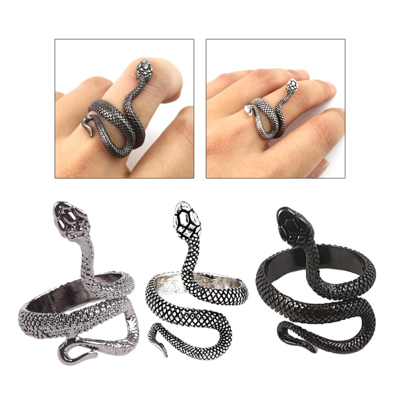 Nhẫn Hở Hình Rắn Phong Cách Hip Hop Gothic Thời Trang Dự Tiệc / Halloween / Giáng Sinh