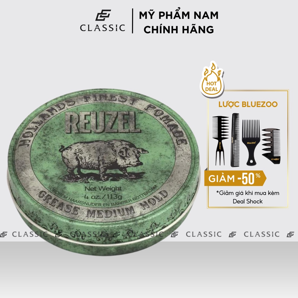 Sáp Vuốt Tóc Reuzel Green Pomade