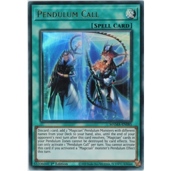 Thẻ Bài Yugioh TCG Tiếng Anh Pendulum Call MAMA-EN085 Ultra Rare 1st Edition