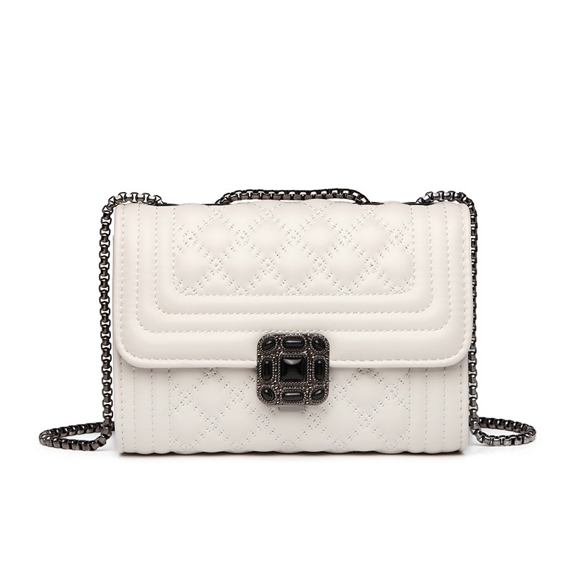 Túi Đeo Chéo Màu Đen Đính Kim Cương Giả Cao Cấp Thời Trang Dành Cho Nữ