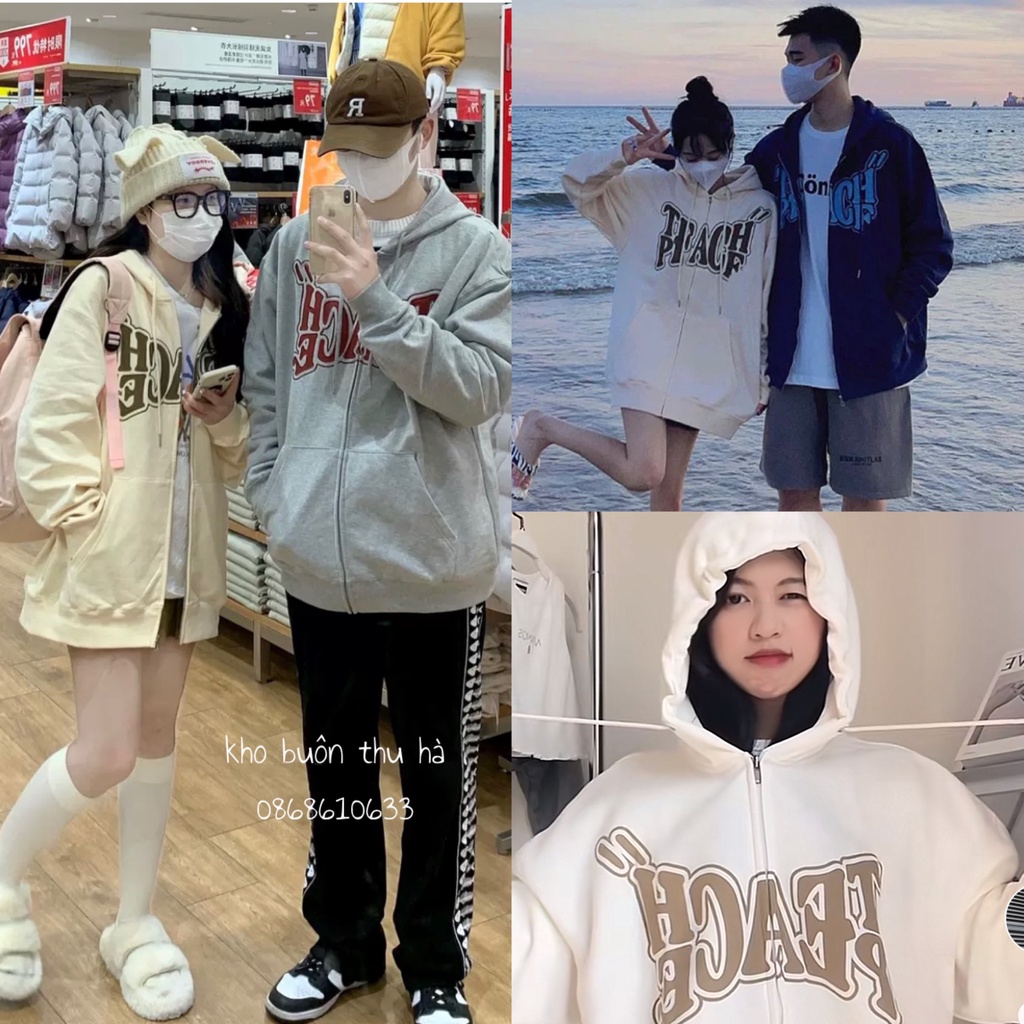 Áo khoác nỉ hoodie hình thêu cao cấp, from rộng, mũ 2 lớp (EAC) - thoitrangsvtn