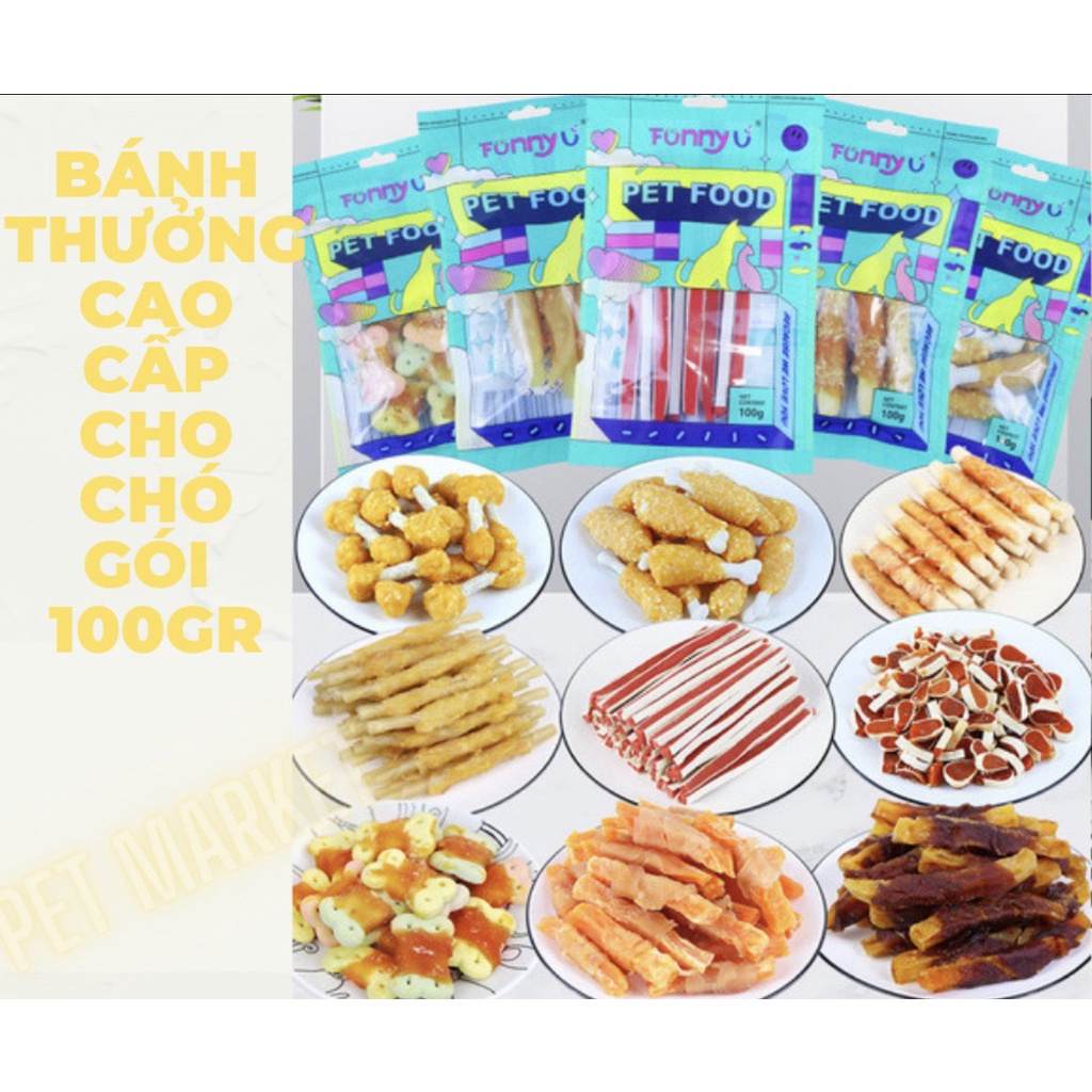 BÁNH THƯỞNG CAO CẤP CHO CHÓ NHIỀU MÙI VỊ