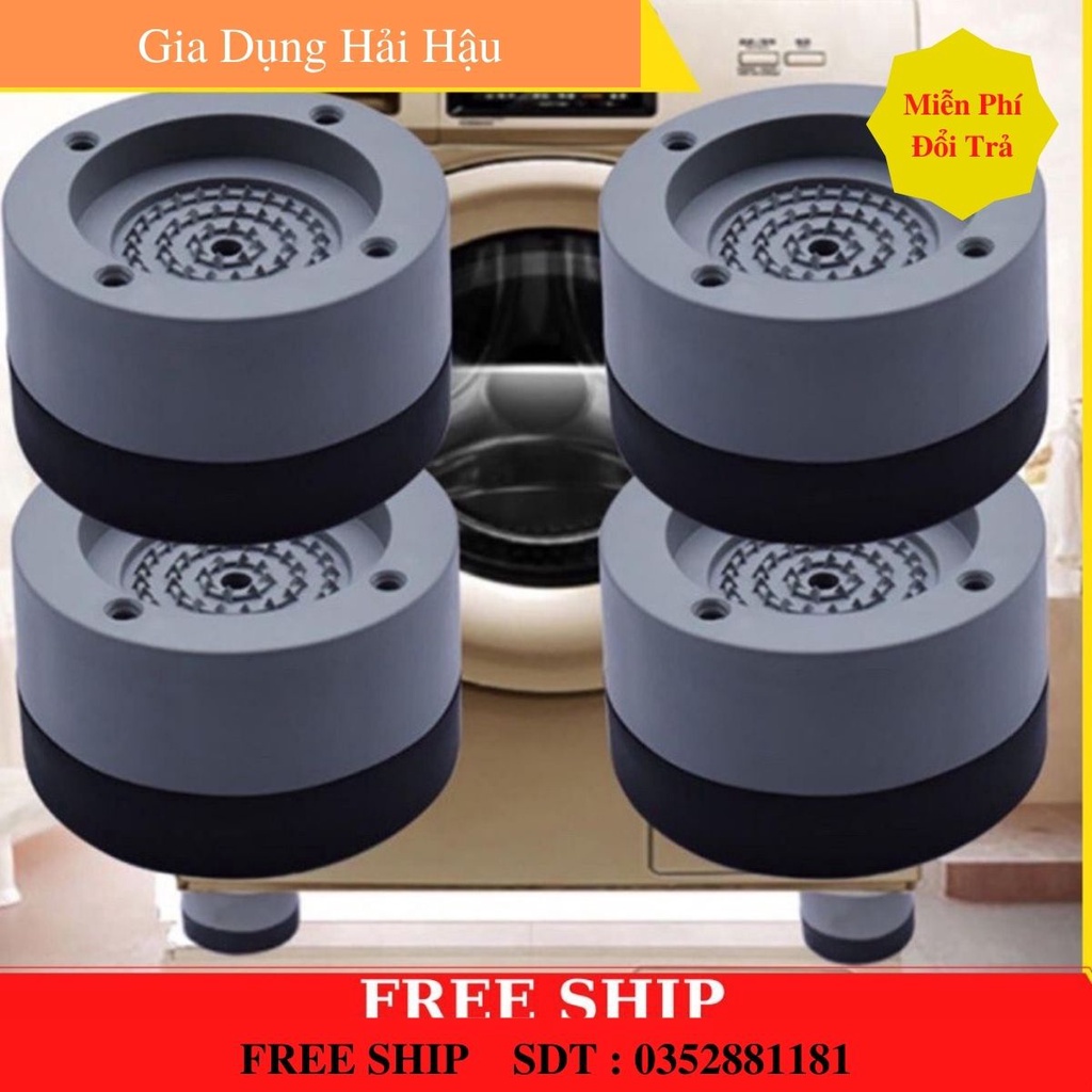 Đế chống rung máy giặt, chân máy giặt chân bàn 4 miếng cao su cao cấp. Chống rung chống ồn chống trơn trượt