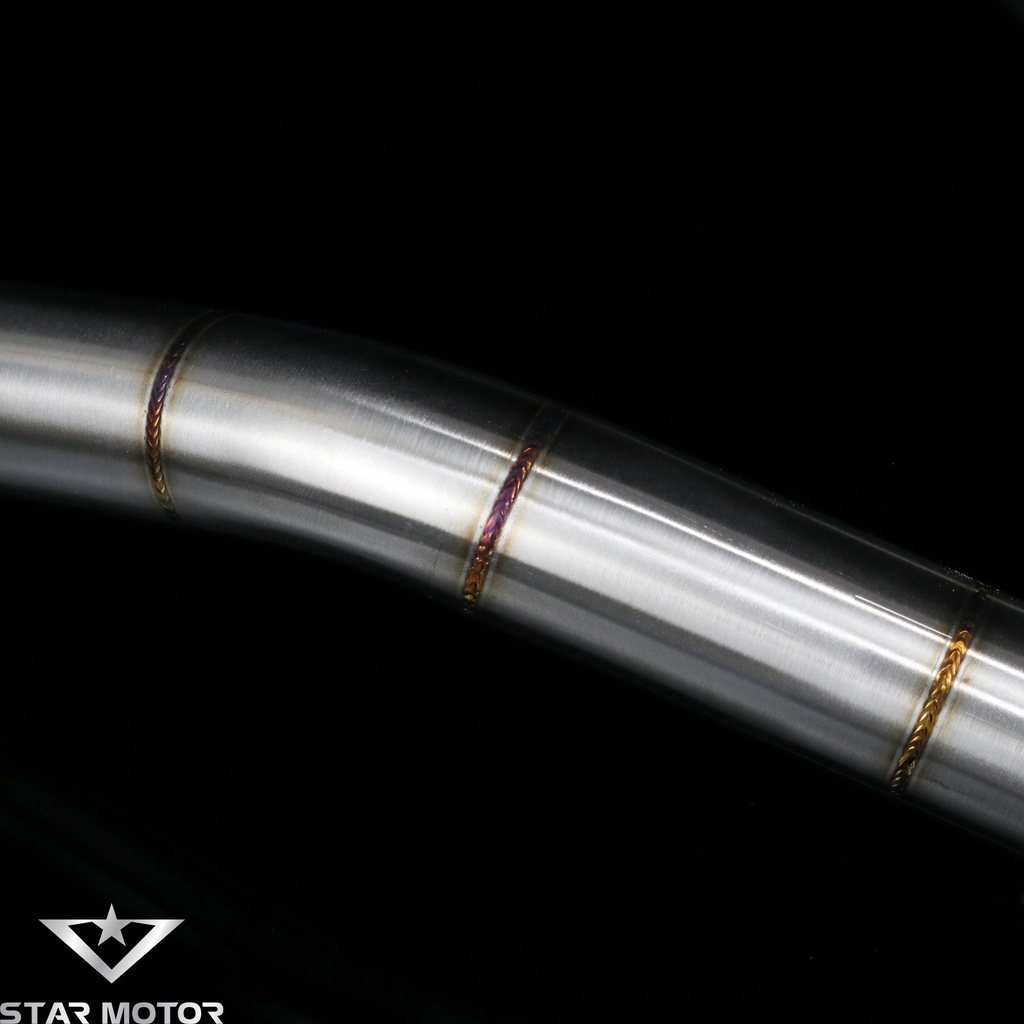 Cổ pô Wave, Sirius, Dream inox 304 27mm mối hàn mũi tên