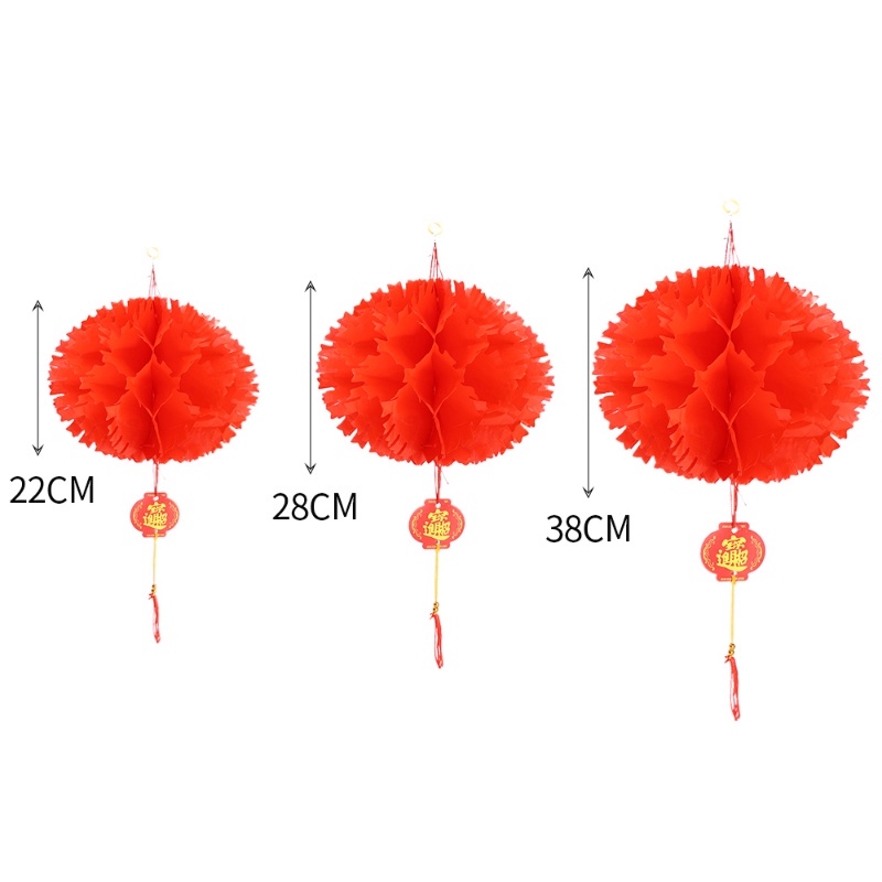 Lồng Đèn Giấy Treo Trang Trí Năm Mới 22 / 28 / 38cm