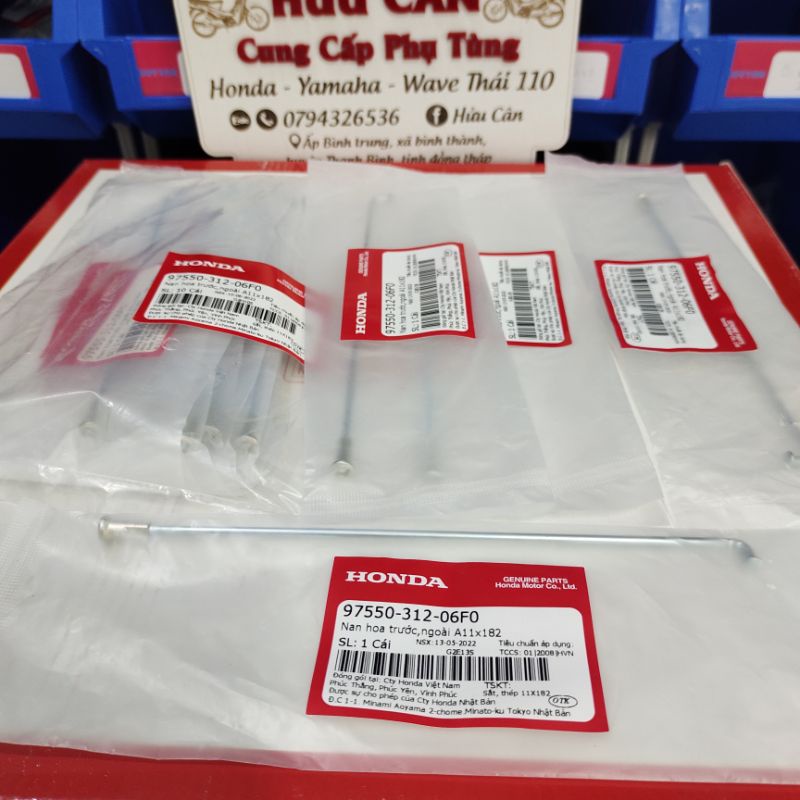 Bộ căm trước đĩa Wave zx , Wave Thái 110 , Fu 1 , Wave Rs 36 cây chính hãng honda