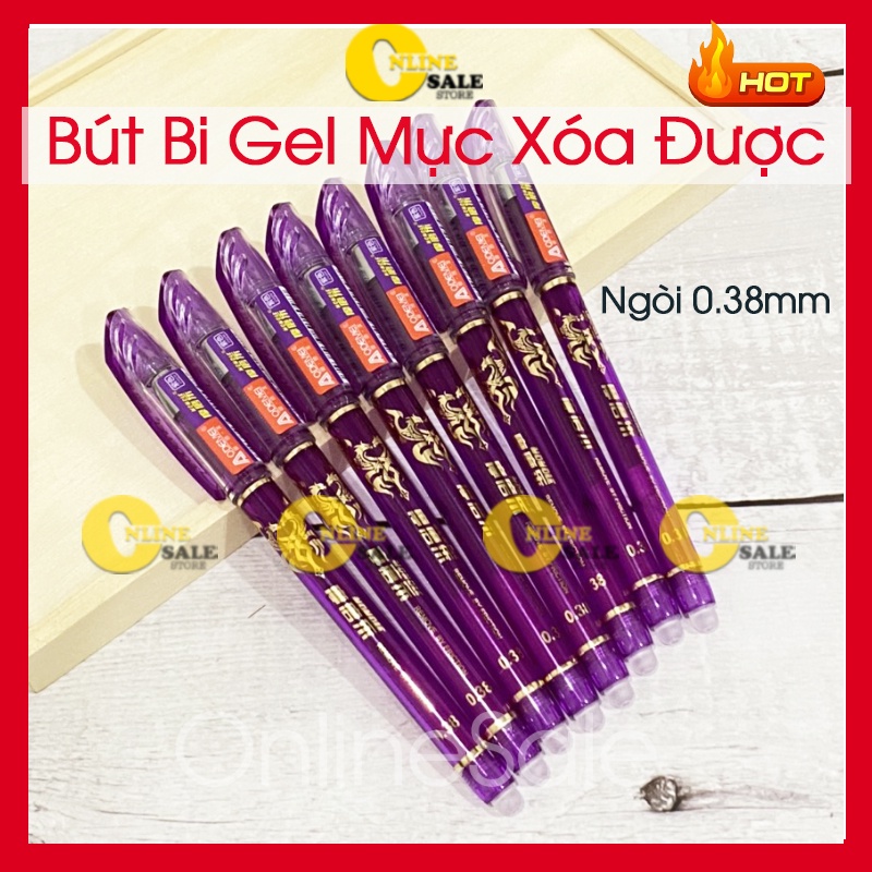 Bút bi Gel mực Xanh Đen Tím Xóa được Cute dễ thương- Bút mực, viết bi tẩy được