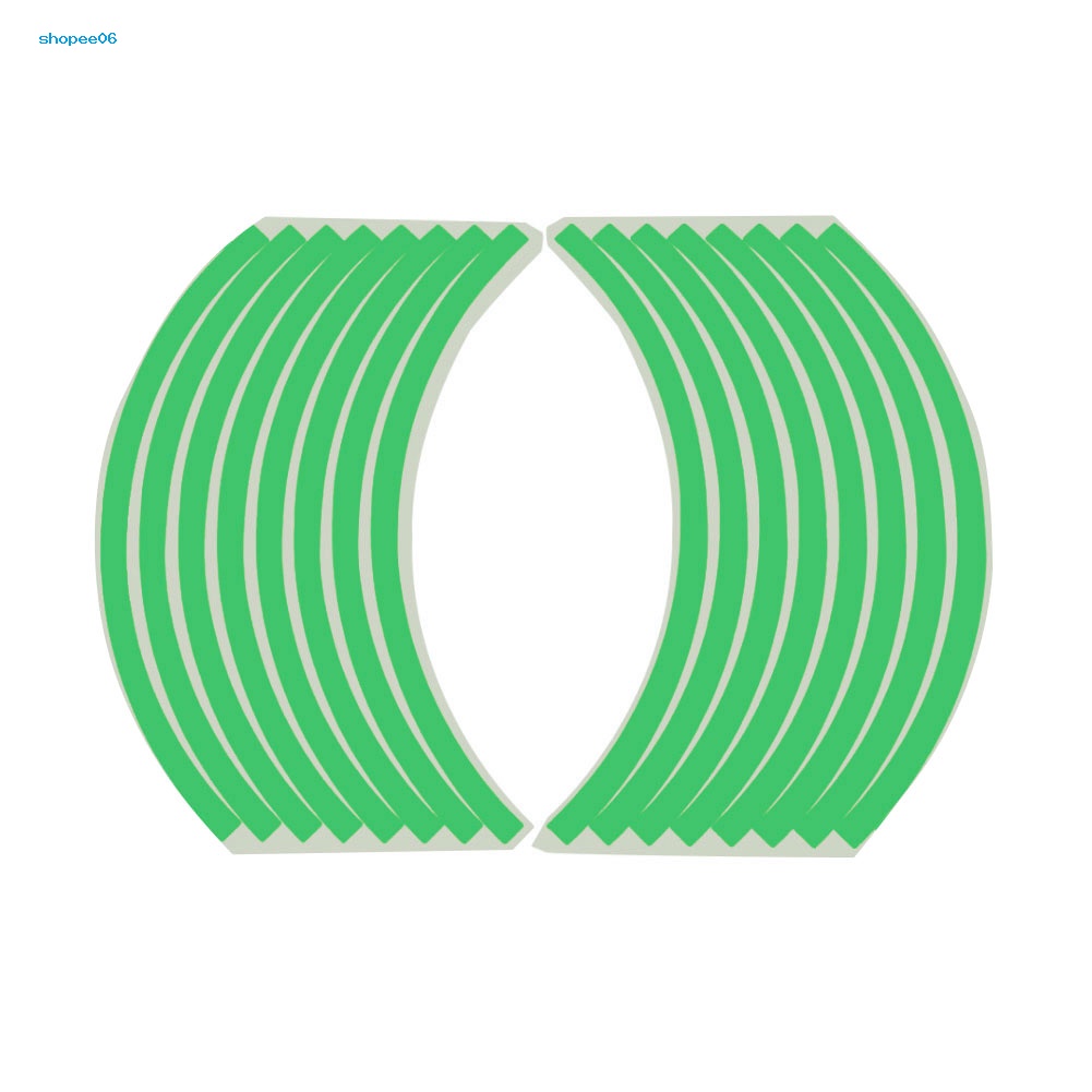 Set 2 Tấm Decal Phản Quang Dán Viền Bánh Xe Hơi Thông Dụng