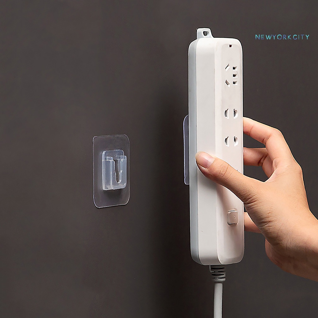 Set 10 Cặp Móc Treo Đồ Gắn Tường Bằng PVC Co Giãn Chịu Thời Tiết