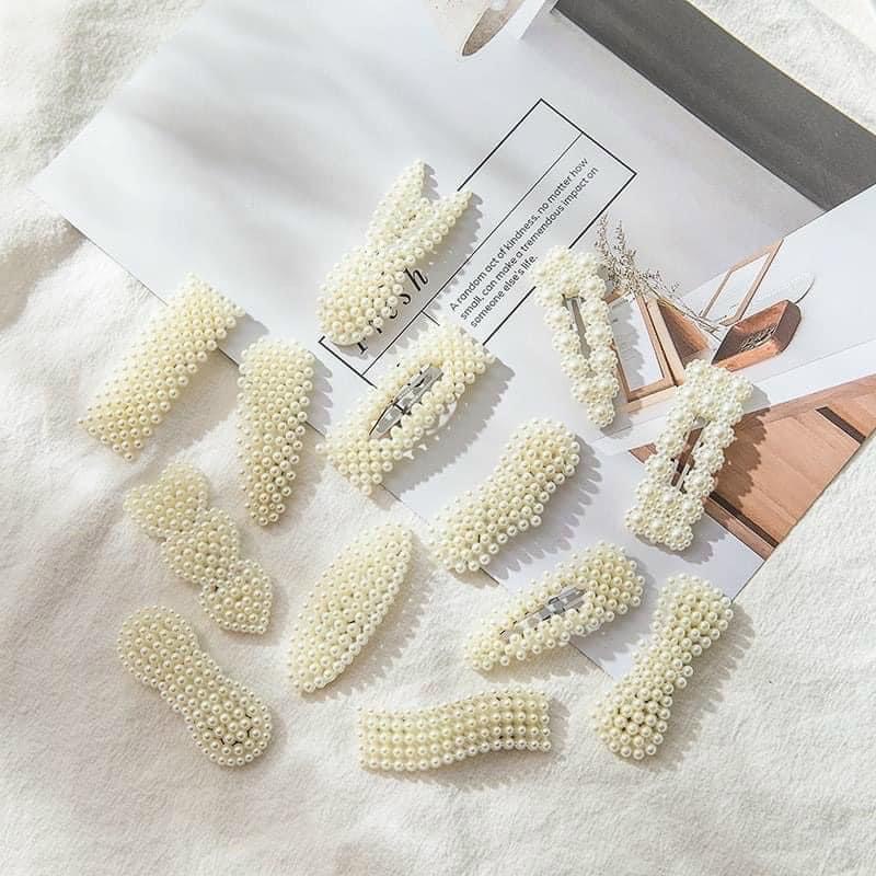 10 Cặp tóc bẻ tách ngọc, nhiều hình phong cách Hàn Quốc kẹp mái