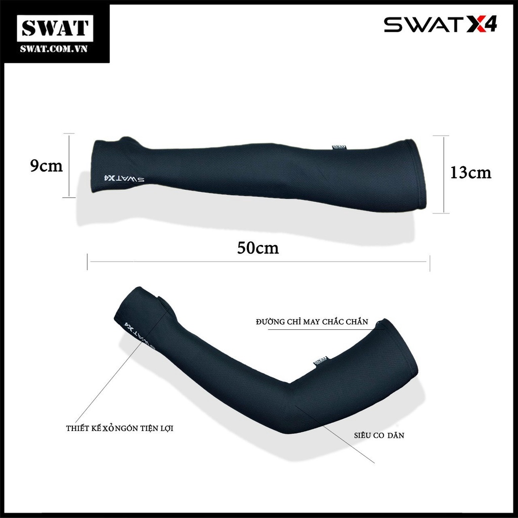 Combo Khăn đa năng hở tai Javan & Găng tay chống nắng SWAT X4 , thoáng mát, co dãn siêu tốt