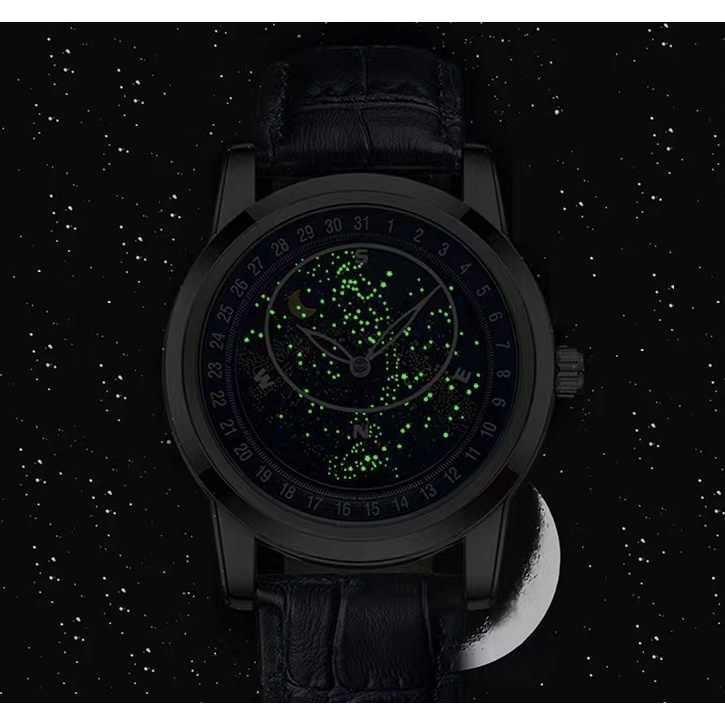 Đồng hồ nam cơ automatic ngân hà dây da khóa bướm size 42mm Pantak ngân hà - MR WATCH CS3