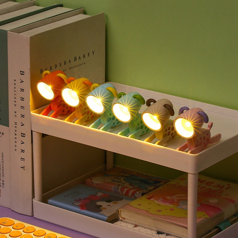 Đèn Ngủ LED Để Bàn Hình Chú Chó Nhỏ Dễ Thương Có Thể Gập Lại