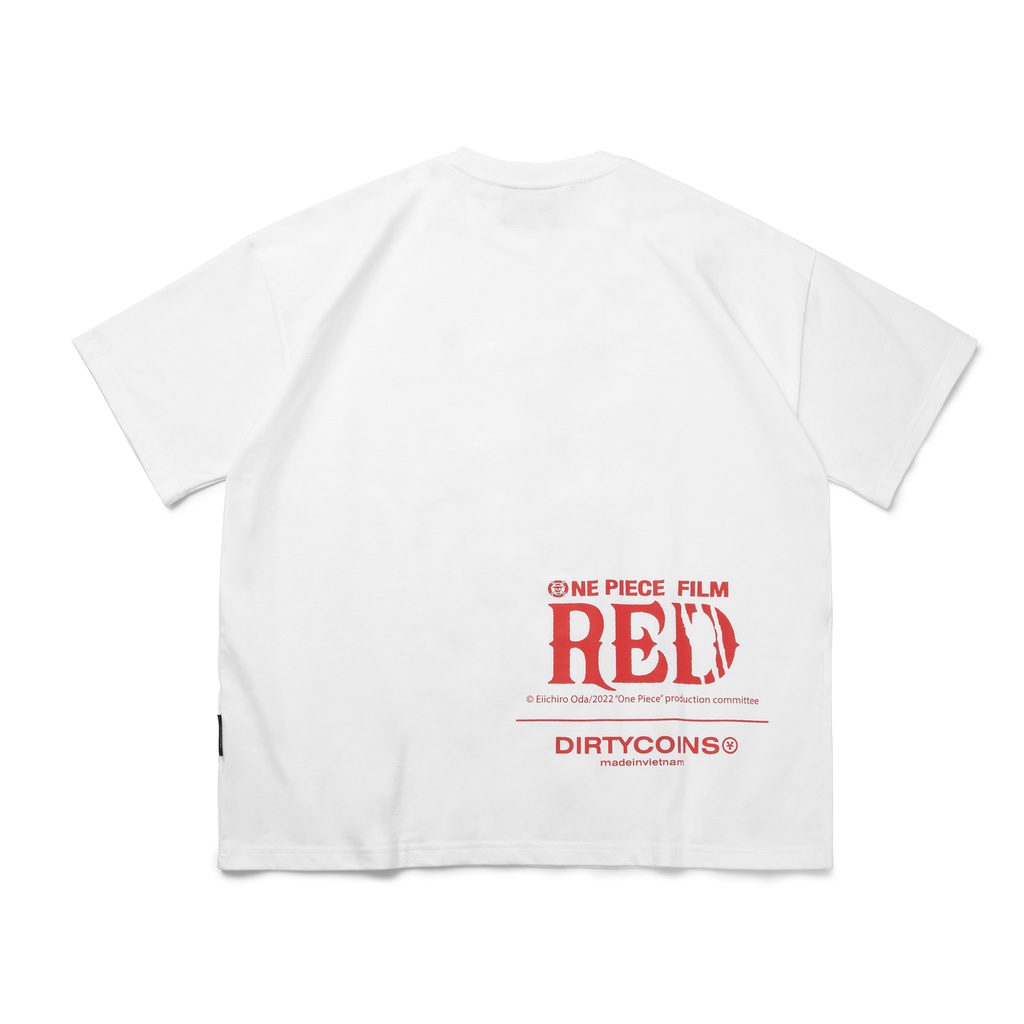 [Mã FATREND2810 giảm đến 30k tối đa 99k] Áo Thun DirtyCoins x One Piece Film:Red Nami T-shirt - White