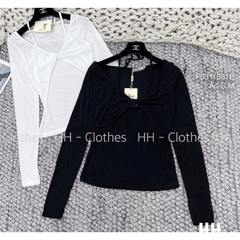 Áo cổ yếm tơ bèo tầng cực xinh