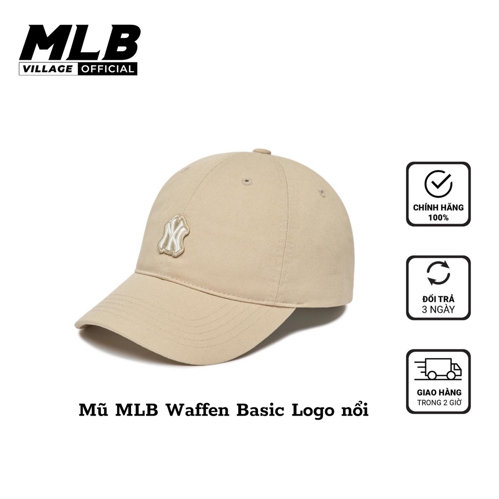 Mũ MLB Waffen Basic Logo nổi - Mũ Nón MLB nam nữ chính hãng 3ACP7802N