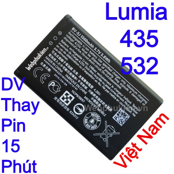 Pin Scud cho Nokia Lumia 435, Lumia 532 mã BV-5J - 1560mAh