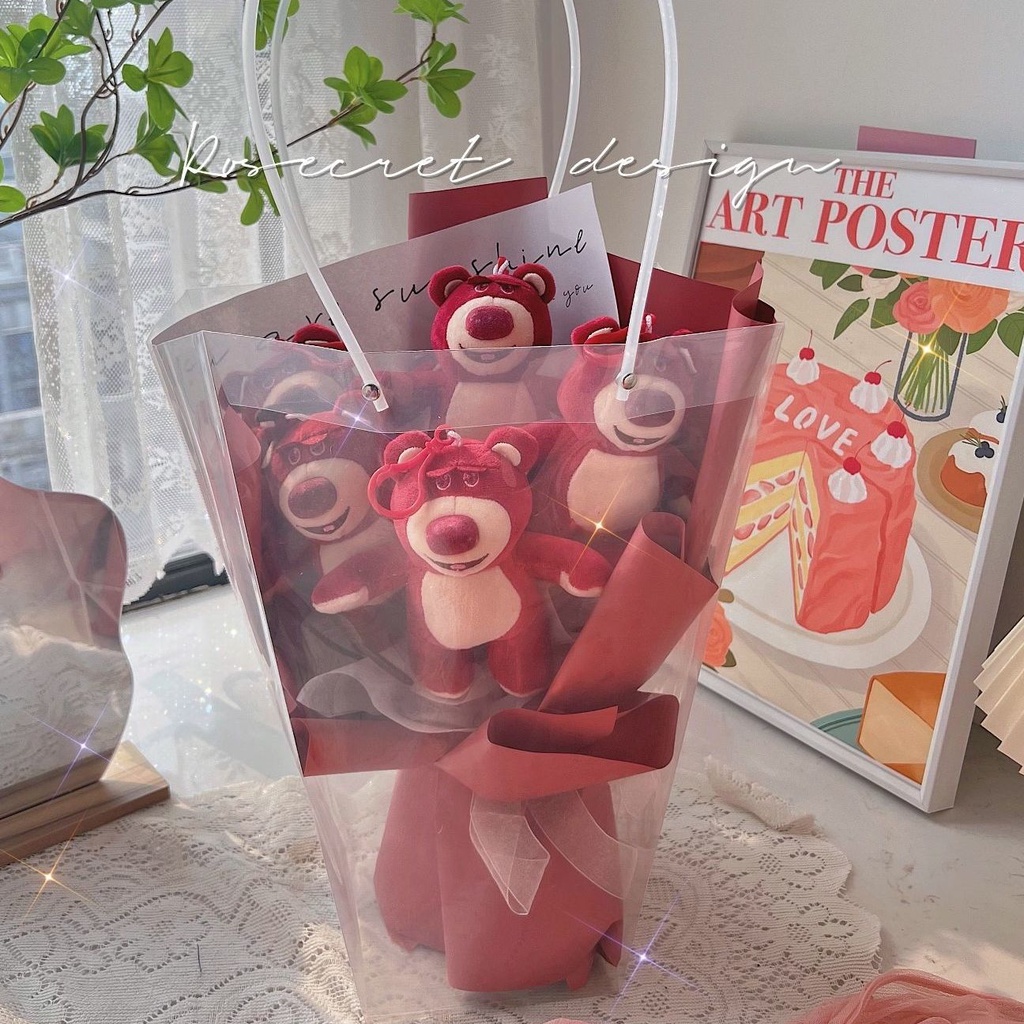 Búp Bê Nhồi Bông Hình Gấu Hoạt Hình Dễ Thương Dùng Làm Quà Tặng Sinh Nhật Cho Bạn Gái