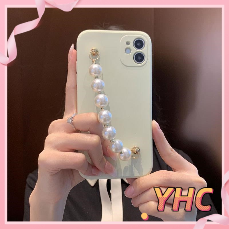 ốp iphone Đính Ngọc Trai Kèm Dây Đeo Cho Iphone6 6splus 7 7plus 8 8plus XR X XS 11 12 Pro max Plus Promax max-链019