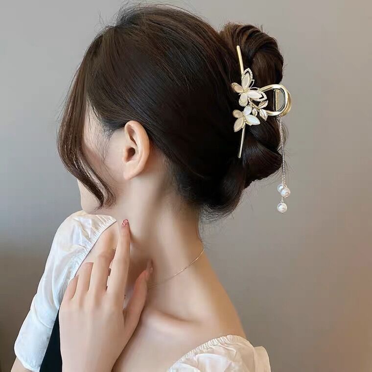 Haimeikang (MớI) Kẹp TóC HìNh Hoa ĐíNh Kim Cương Giả Sang TrọNg