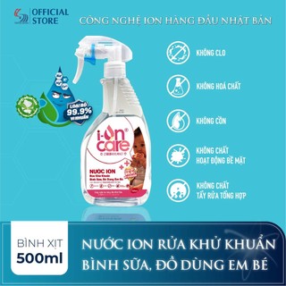 Nước ion rửa bình sữa, đồ dùng em bé i-oncare - 100ml, 500ml