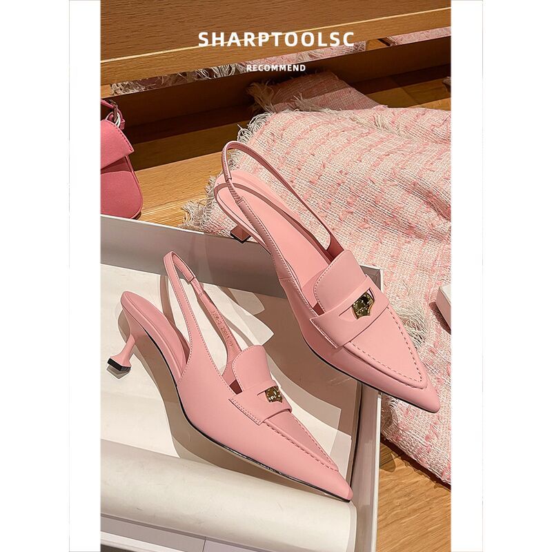 Xăng Đan Cao Gót Mũi Nhọn Kiểu Châu Âu Thời Trang Mùa Hè 2022 Cho Nữ