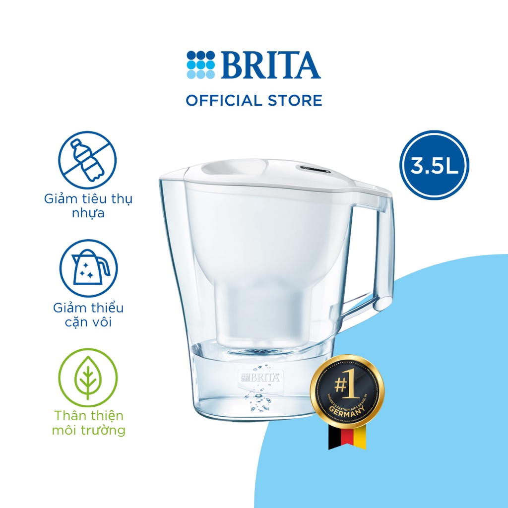 Bình lọc nước BRITA Aluna XL - 3,5L (có sẵn 1 lõi lọc Maxtra Plus)