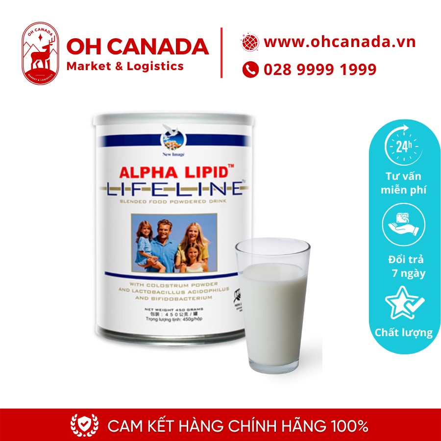 Sữa Non Alpha Lipid Lifeline 450g Nhập Khẩu 100% Từ New Zealand