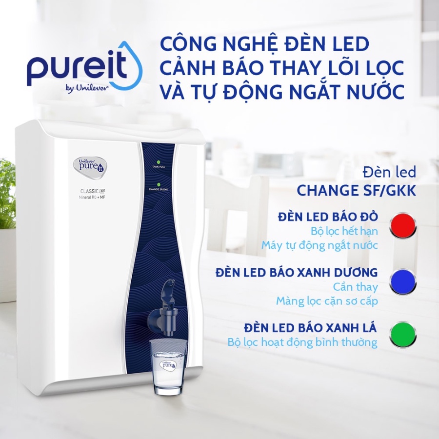 (Miễn phí lắp đặt) Máy lọc nước treo tường/để bàn Unilever Puriet Casa X / Casa G2 - Hàng chính hãng