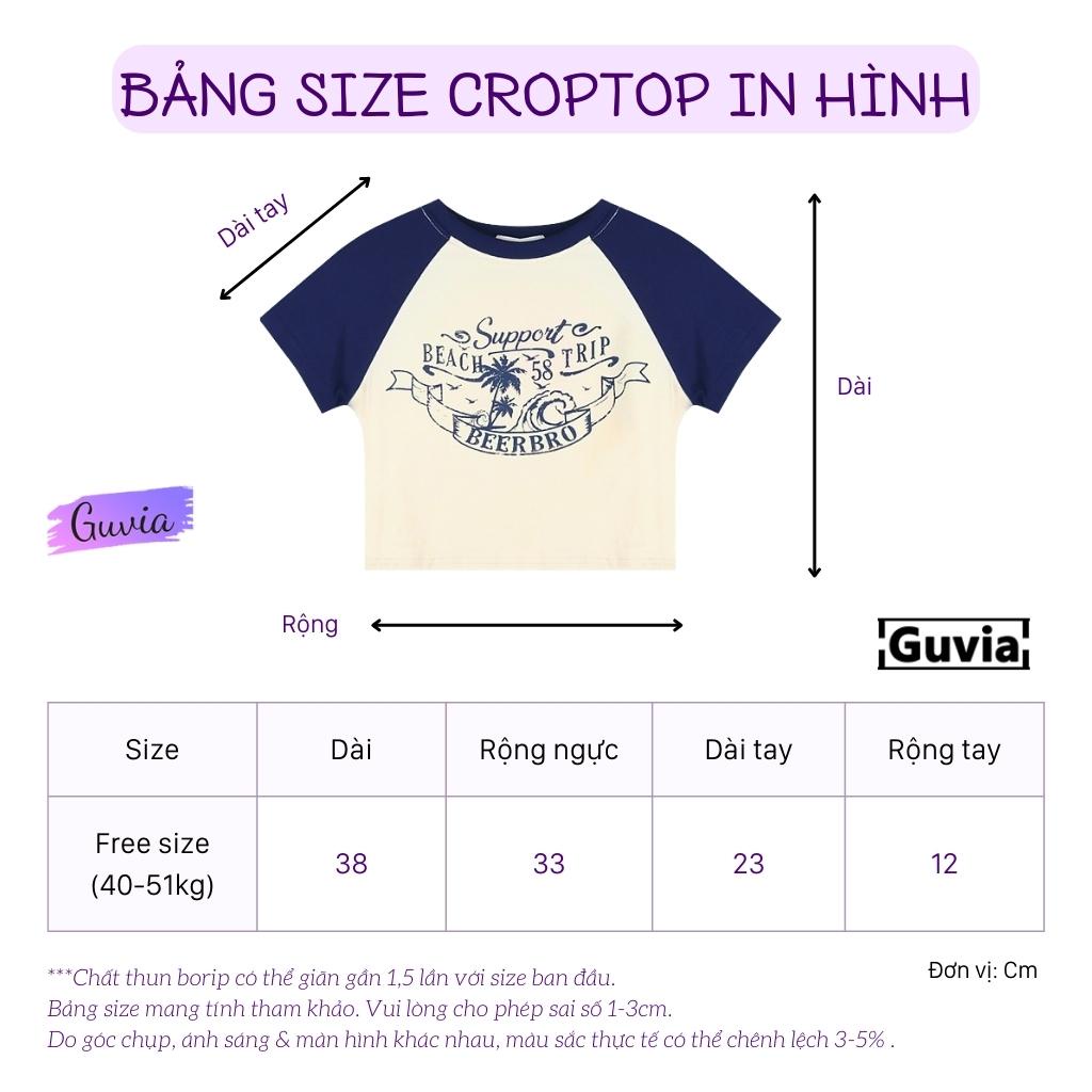 Áo Croptop Ôm Body Nữ HELL Cổ Tròn Tay Ngắn, Áo Thun Croptop Kiểu Sexy In Họa Tiết GUVIA CR58 | BigBuy360 - bigbuy360.vn