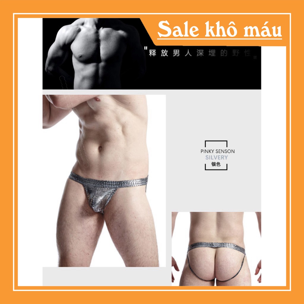 Quần lót nam, quần lót dây da jocktrap nam thun phủ da cao cấp