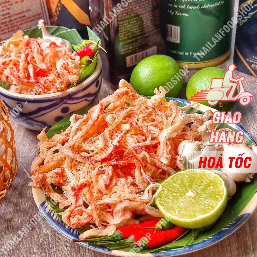 Hộp Vuông Khô Mực Xé Sợi Hấp Dừa (Hộp Vuông Kim Cương) - Hộp 500Gr