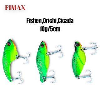 Mồi cá sắt mồi chìm Fishen, Cicada, Orichi 10g lưỡi BKK chắc khỏe, Mồi câu lure cá lóc, cá chẽm siêu nhạy