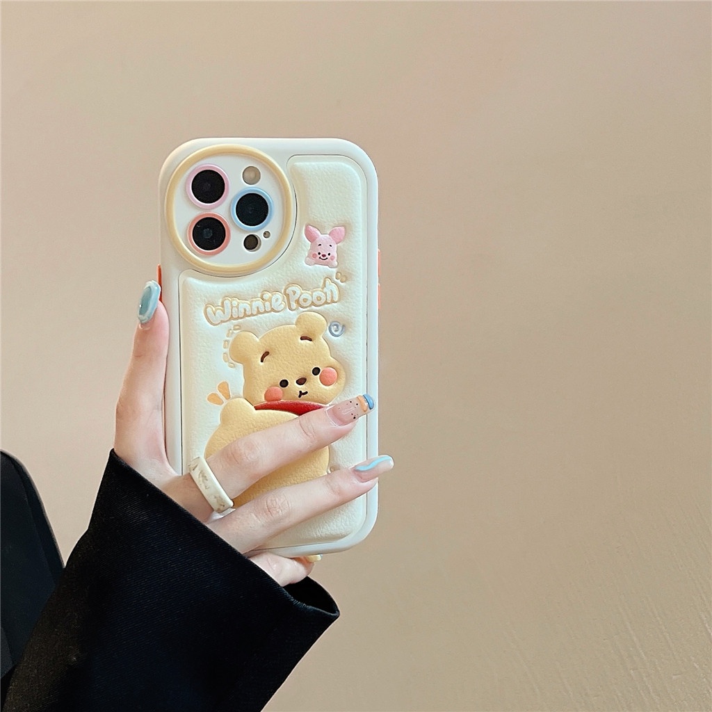 Ốp Điện Thoại Da Viền tpu Dẻo In Họa Tiết Hoạt Hình Góc Tròn Cho iphone 15 pro max 14 pro max 13 pro max 12 pro max